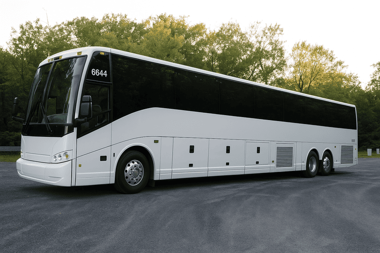 exterior of Rancho Palos Verdes Charter Bus coach bus