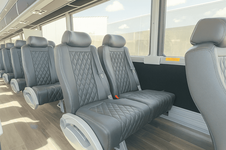 interior of Rancho Palos Verdes Charter Bus charter bus