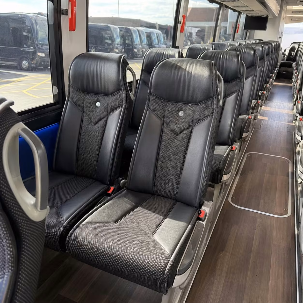 56 passenger charter bus interior